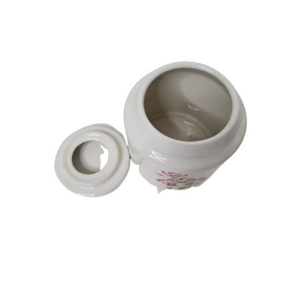 Vintage 1970's House Of Webster - "Wild Briar Rose" Pattern Ceramic Canister wit - Picture 2 of 3